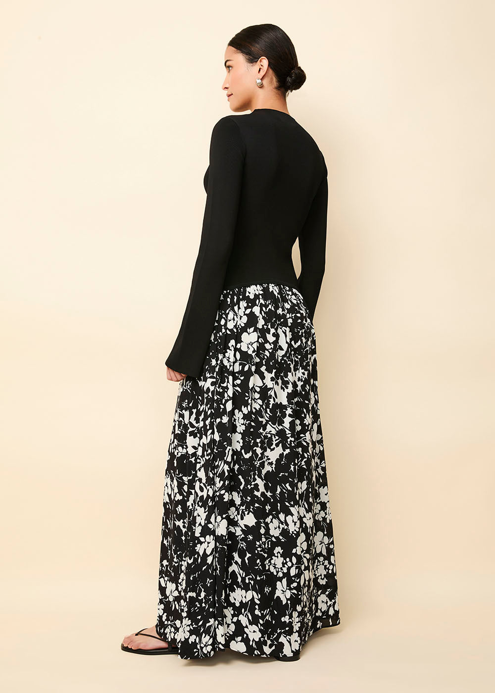 Women | Soglio Dress | Black/White Floral