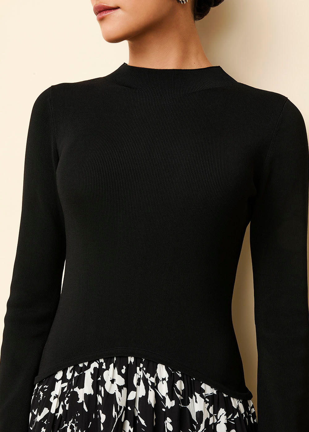 Women | Soglio Dress | Black/White Floral