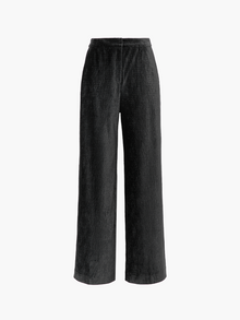 High-Waisted Straight Leg Pants | Black