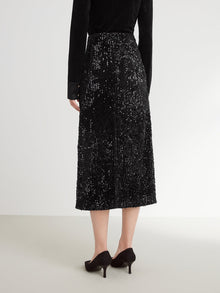 Retro Modern Leather A-Shape Skirt | Black
