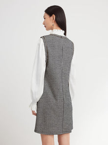 Sleeveless Gingham Maxi Dress | Black