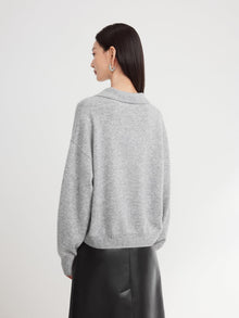 Polo Neck Pullover | Grey