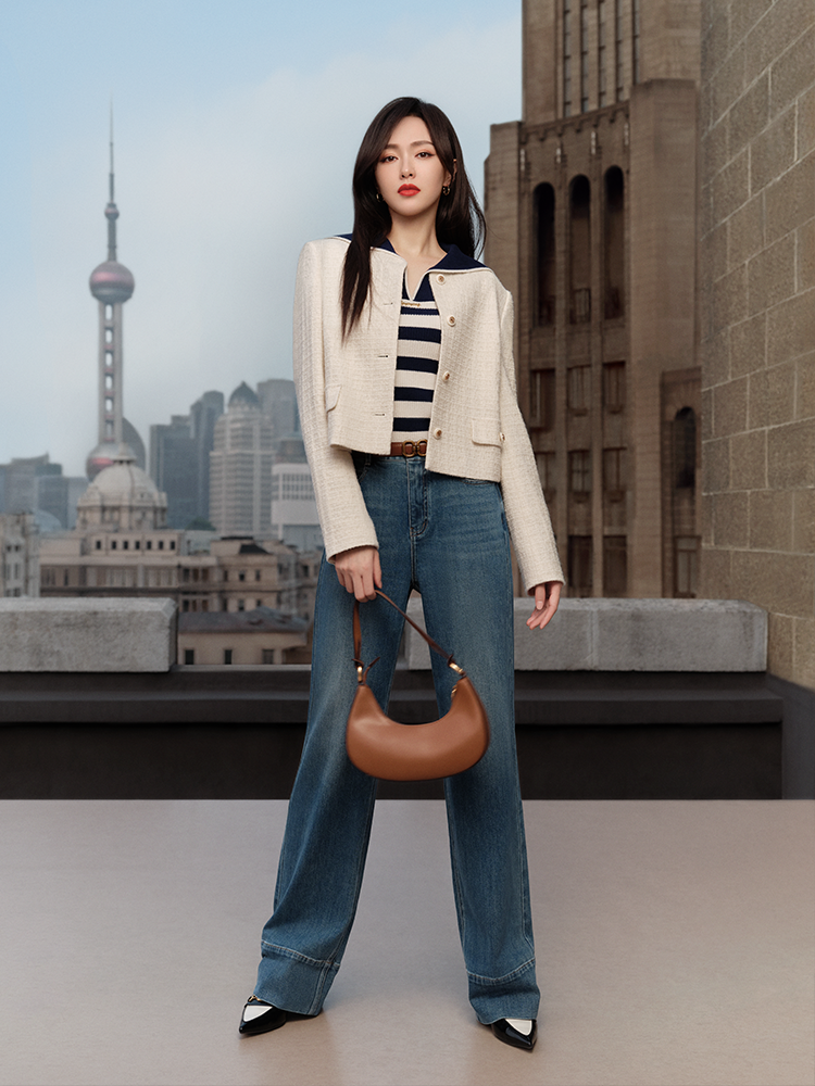 Parisian-Style Wool Jacket | White