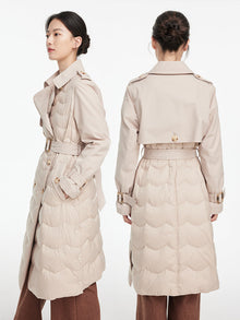 Trench-Style Down Jacket | Beige