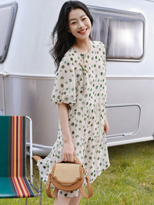 Silk Chiffon Dress | Green