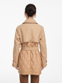 Trench-Style Down Jacket | Khaki