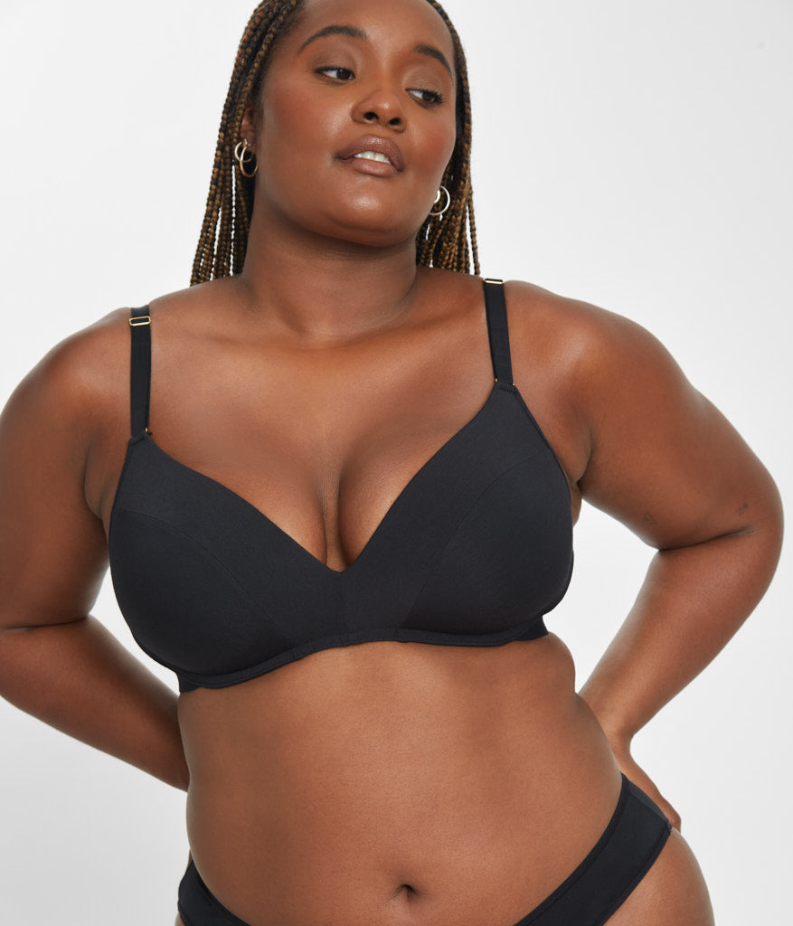 The All Day No-Wire Push Up | Jet Black