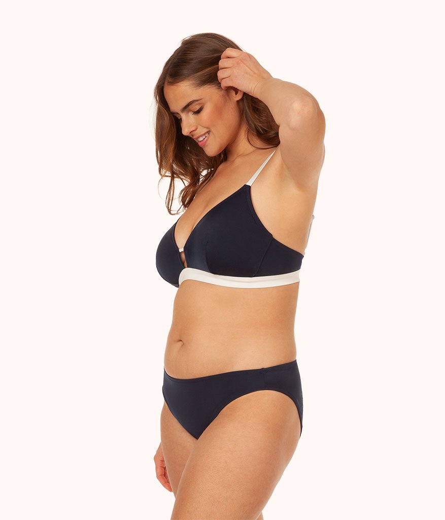The Swim Busty Bralette | Navy x White