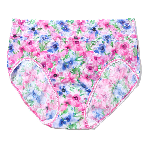 Signature Lace French Brief | Paint And Pour (White)