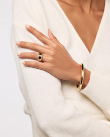Tia Bangle Bracelet | 14K Gold on Brass