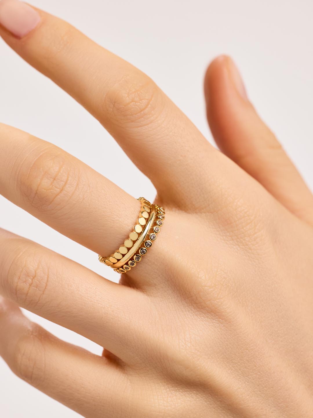 Ring Set - Brinkley | 14K Gold on Brass | Cubic Zirconia