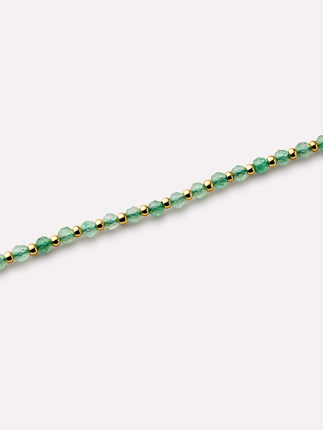 Gold Anklet - Crew Anklet | 14K Gold on Brass | Green Aventurine