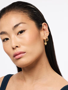 14K Gold Plated Heart Drop Earrings For Women Ana Luisa Wesley Gold