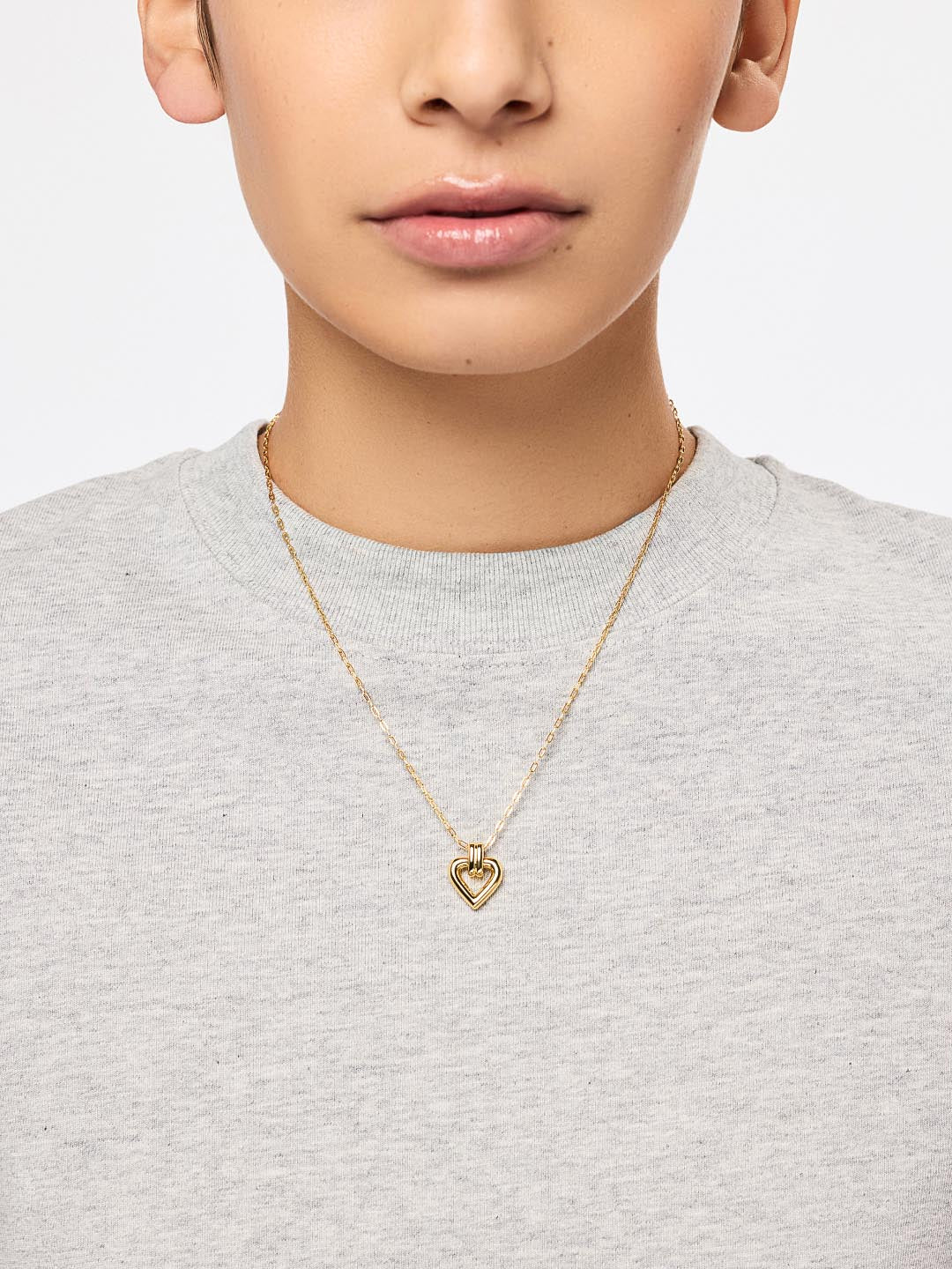 14K Gold Plated Lobster Clasp Heart Valentines Day Pendant Necklaces For Women Ana Luisa Ilie