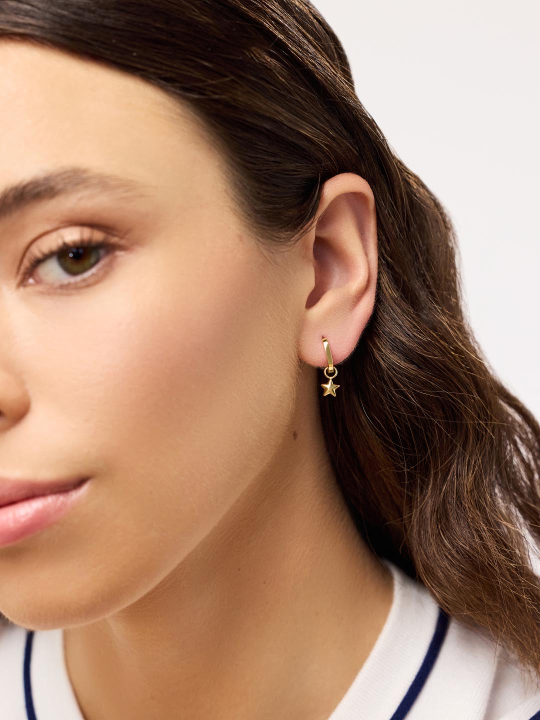Puffy Star Earring Charms | 14K Gold on Brass