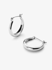 Ana Luisa Jewelry Earrings Medium Hoops Endless Gold Hoop Earrings Venus Silver Rhodium