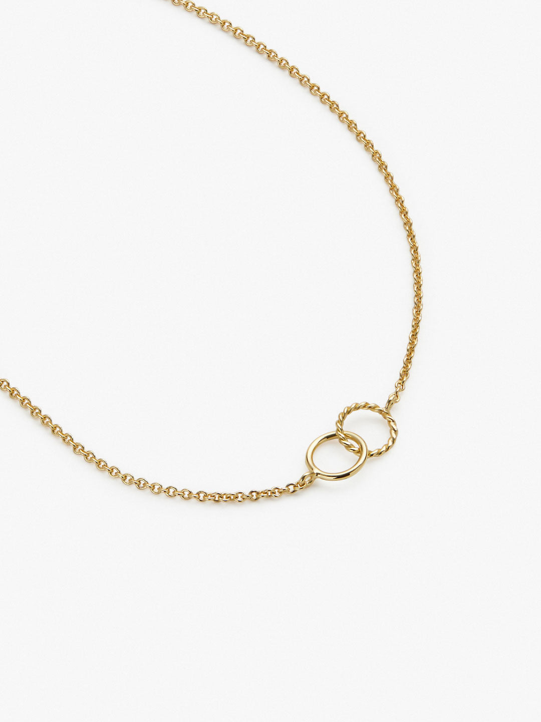 Interlocking Circles Necklace - Sam | 14K Gold on Sterling Silver