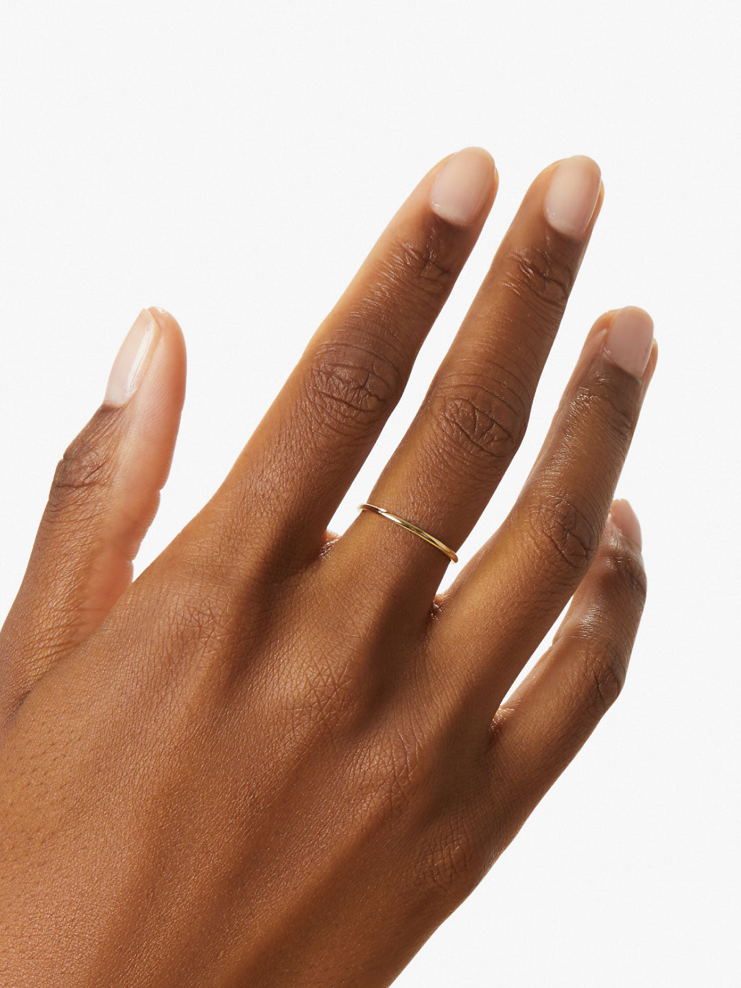 Gold Band Ring - Stephanie | 14K Gold on Sterling Silver