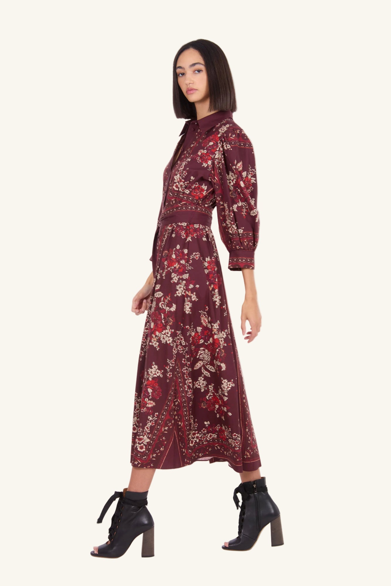Blaine Dress | Mixed Red Floral
