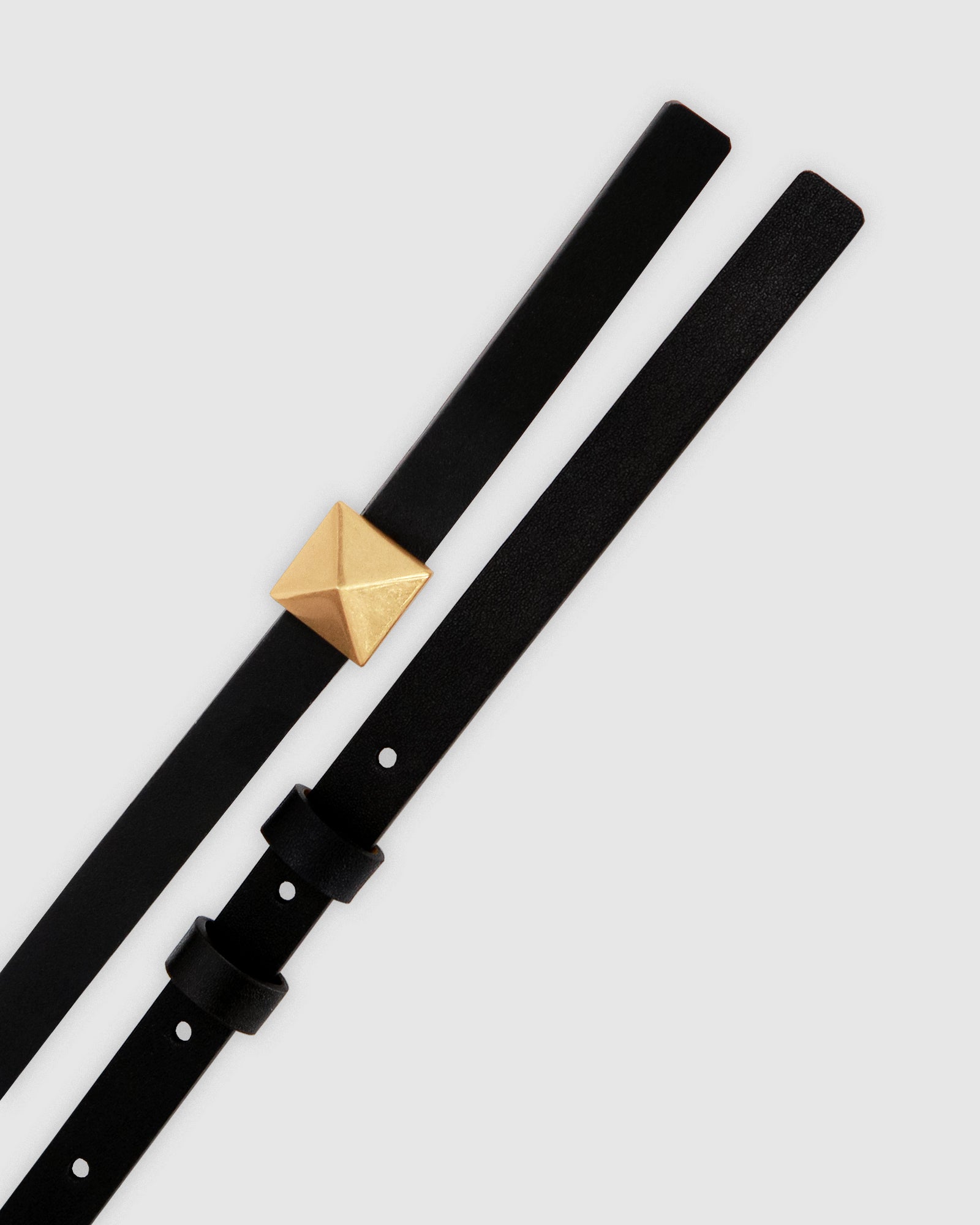 Women | Cleopatra Pyramid Stud Leather Belt | Black
