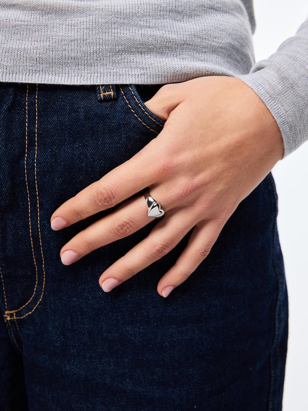 Heart Ring - Isla Silver | Stainless Steel