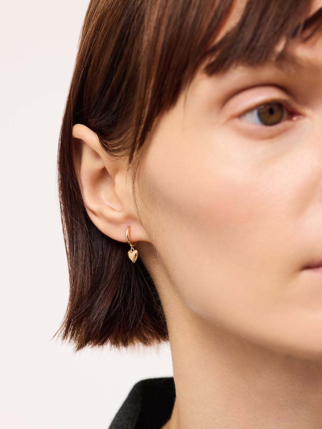 Mini Heart Drop Earrings | 10K Solid Gold