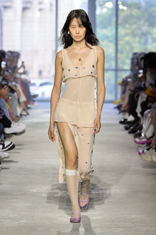 Halo Embroidered Chiffon Cami | Champagne