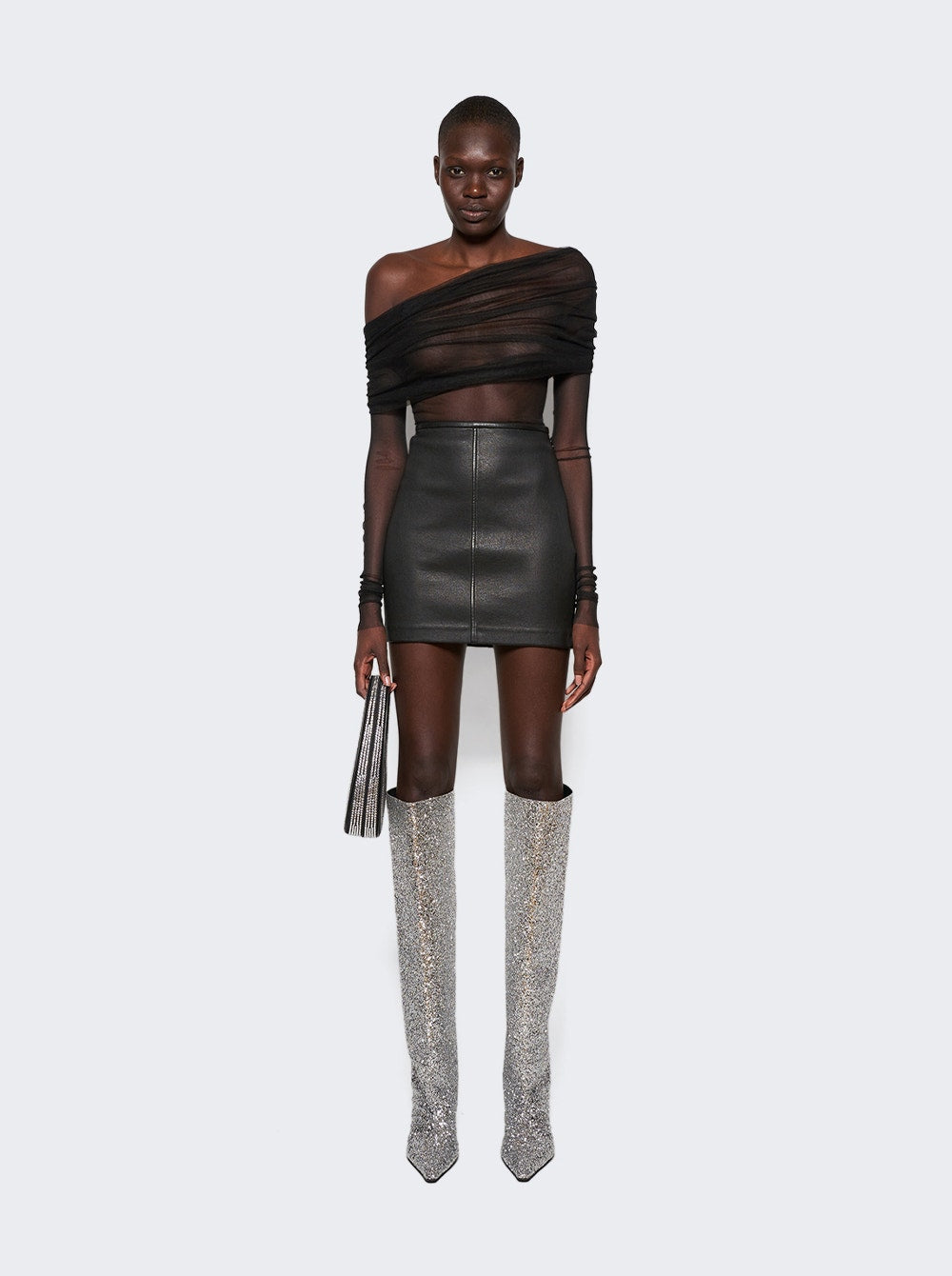 Women | alexanderwang | Viola 65 Slouch Boot Silver