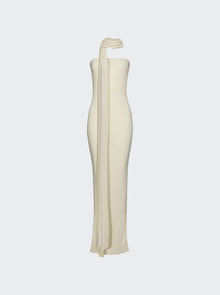 Women | Magda Butrym | Knit Tube Scarf Dress | Cream