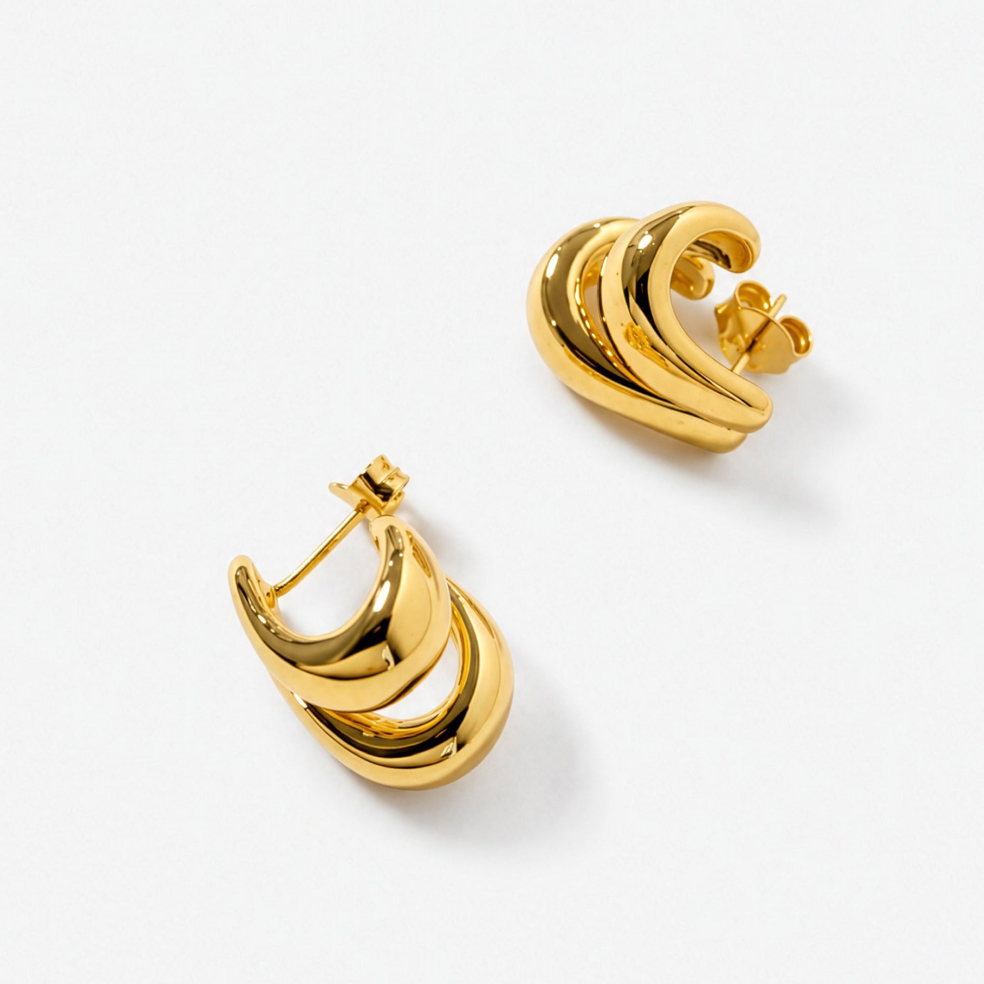 Curl Earrings | 18K Gold Plated on Brass