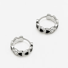 Val Earrings | Sterling Silver | Black