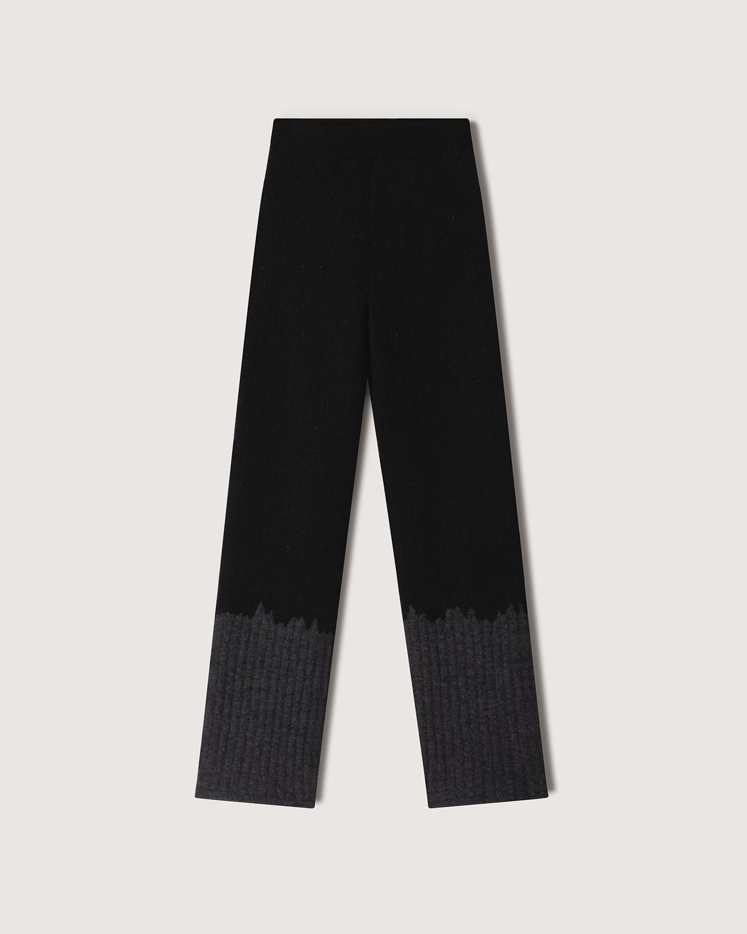 Shad Dip Dye-Effect Knitted Straight-Leg Pants | Black And Charcoal