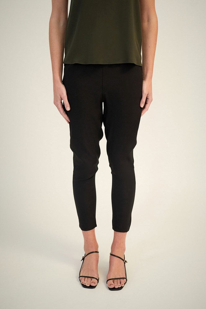 Cara Pant | Black Satin