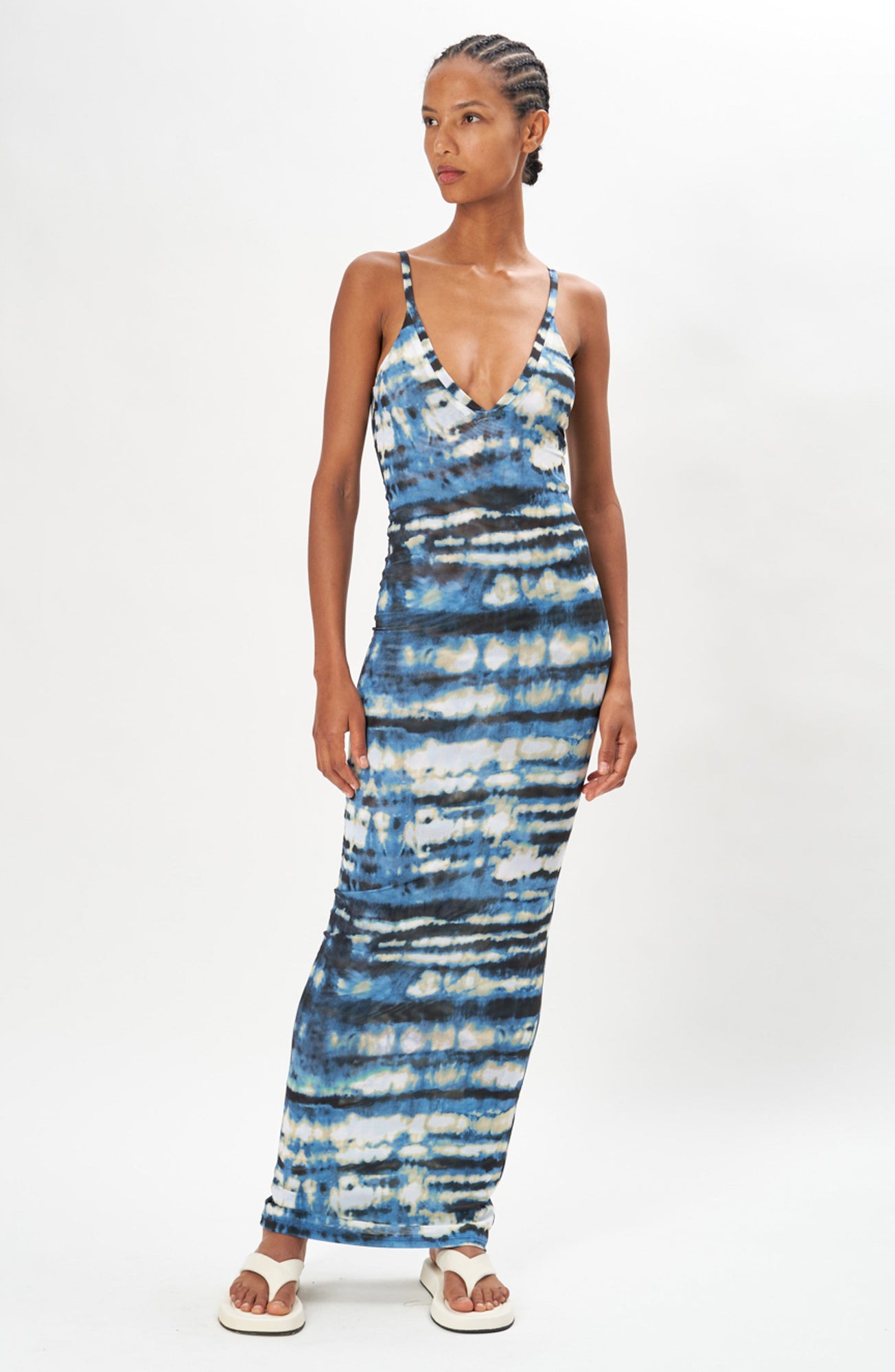 Rozio Dress | Tie Dye Blue