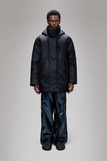 RAINS Torna Insulated Long Jacket Navy Jacket