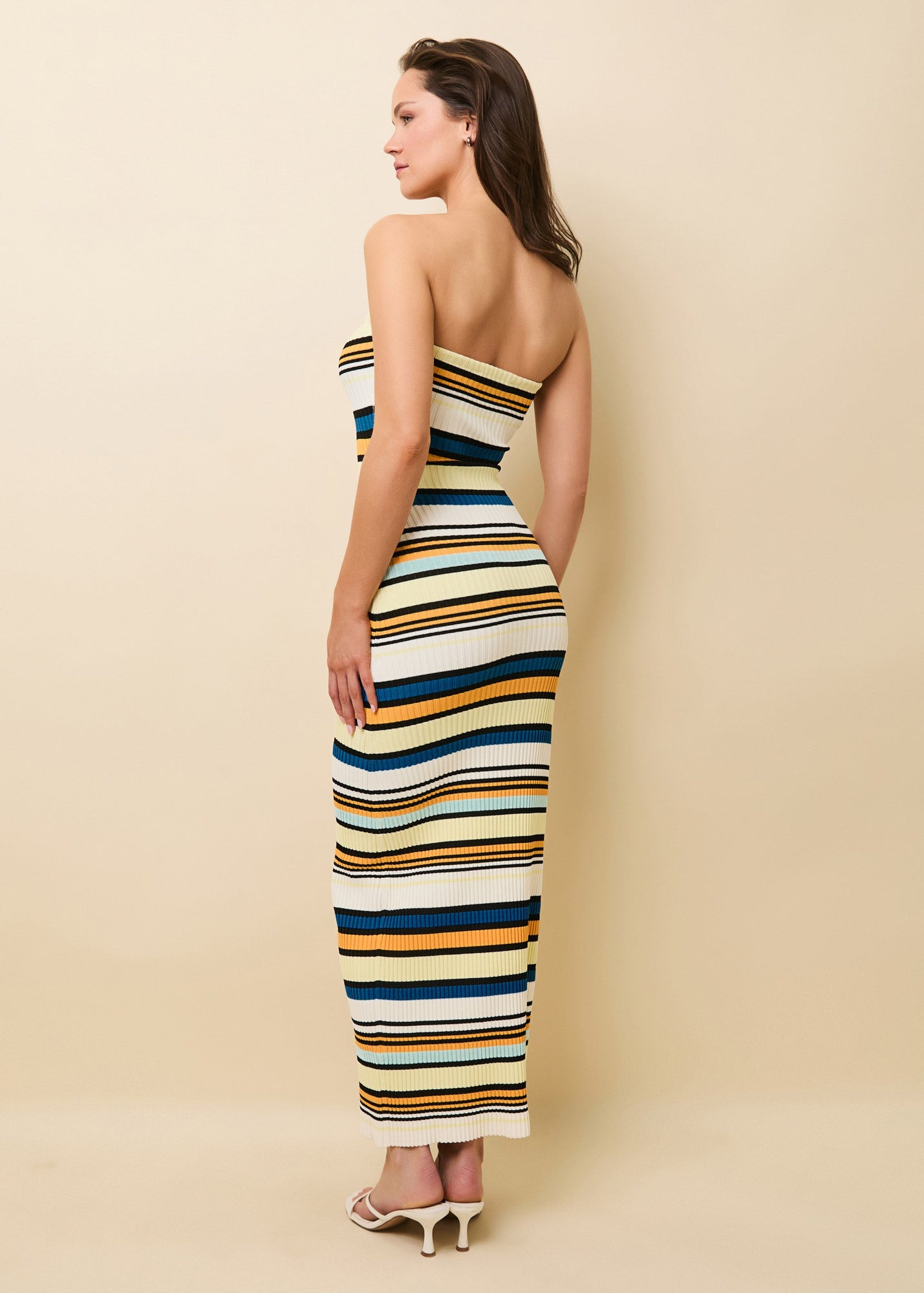 Women | Caroline Ribbed Dress | Riviera Stripe