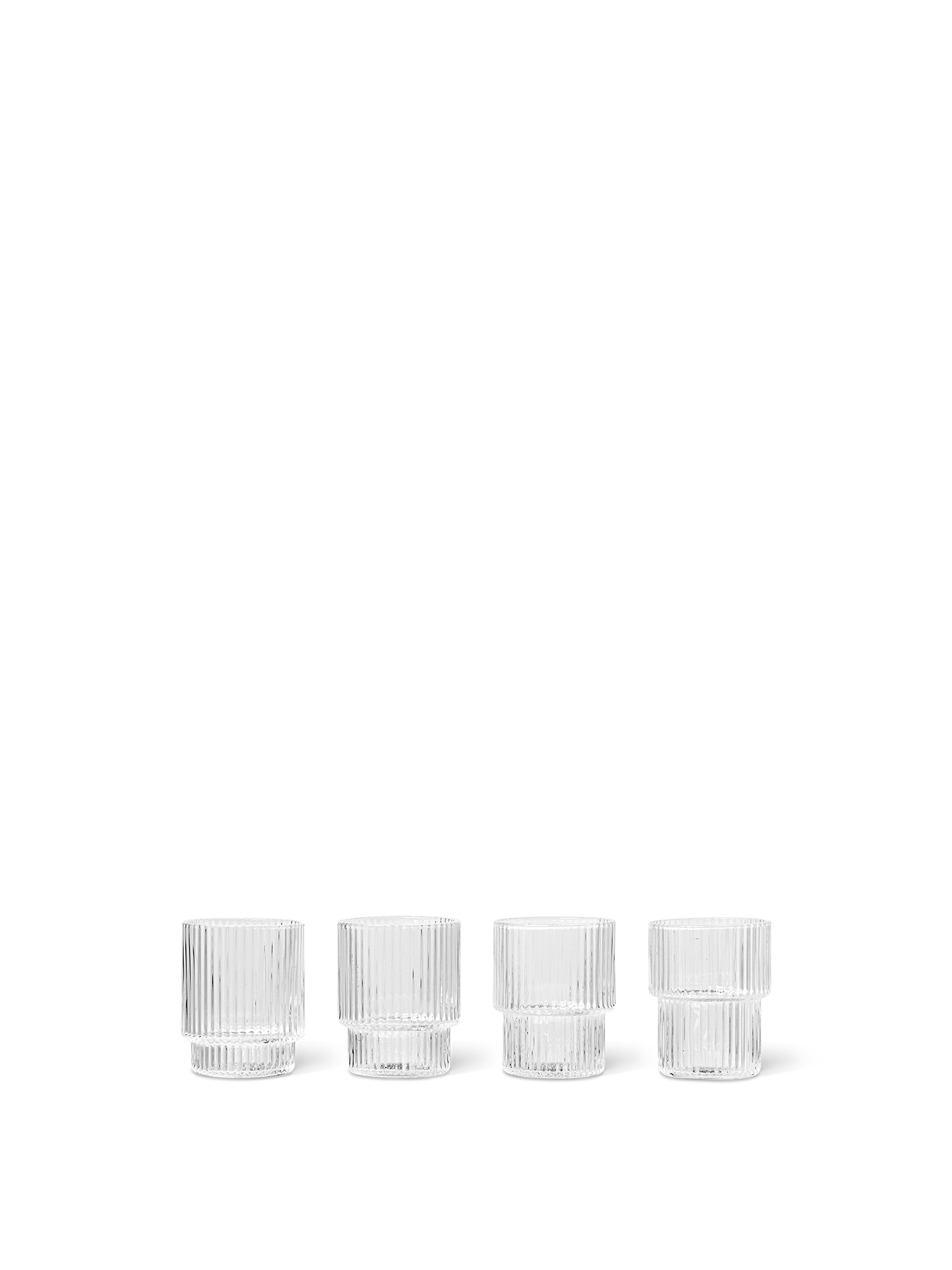 Ripple Small Glasses | Set of 4 | Clear