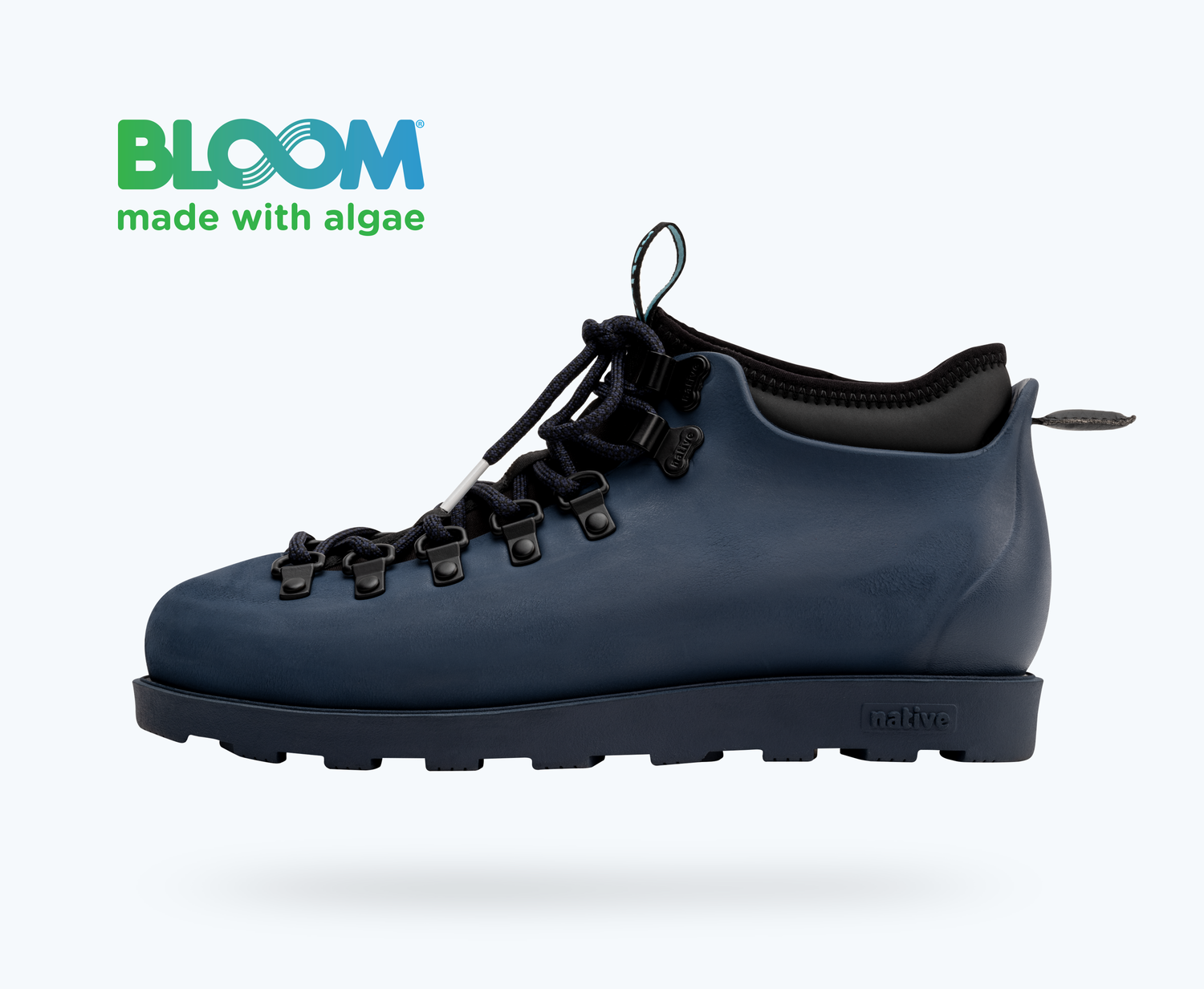 Side view of a Native Shoes Adults Fitzsimmons Citylite Bloom | Dress Blue/ Insight Blue/ Jiffy Insight Footwear