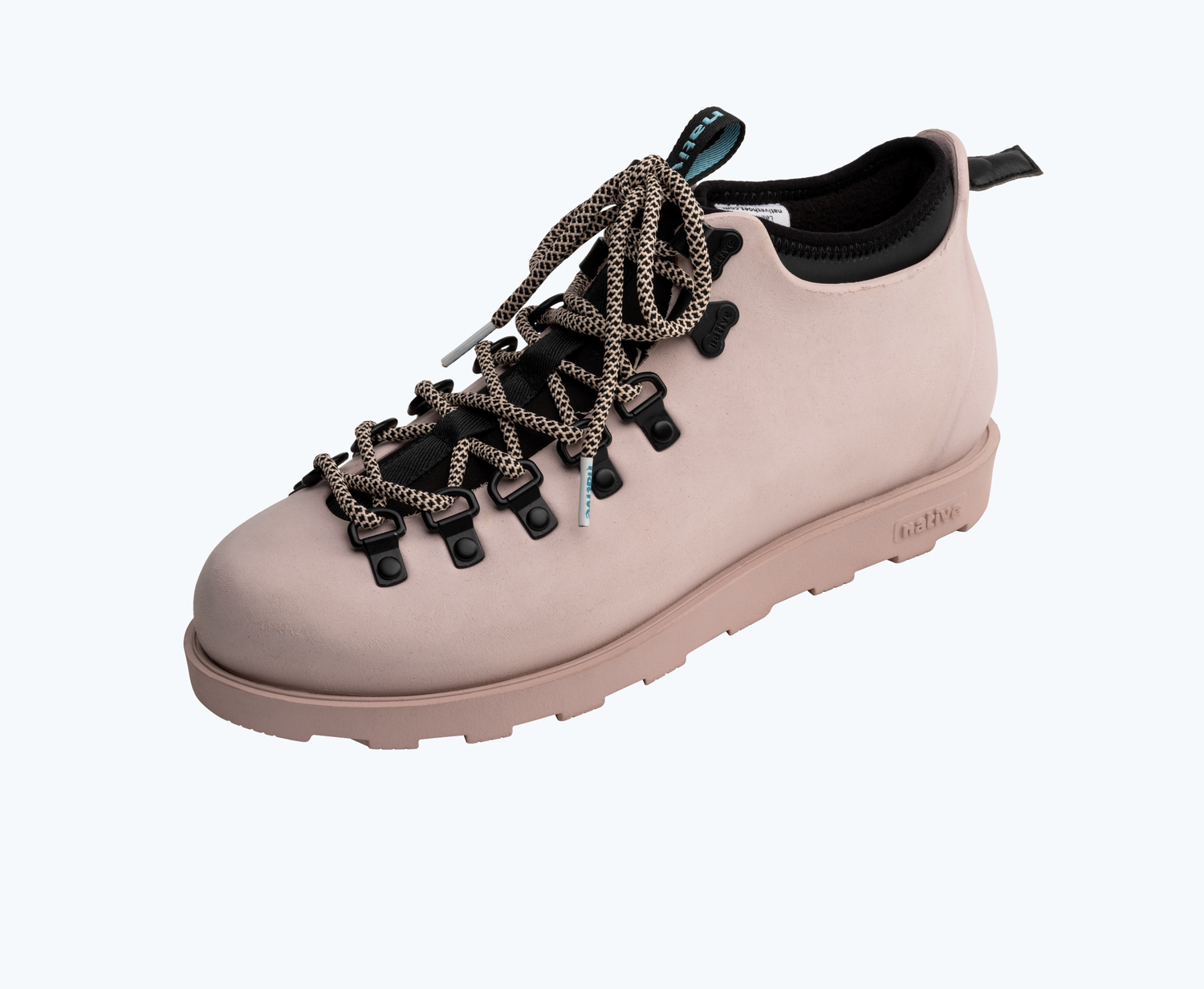 Angled view of a Native Shoes Fitzsimmons Citylite Bloom | Chameleon Pink/ Chameleon Pink/ Jiffy Black Footwear
