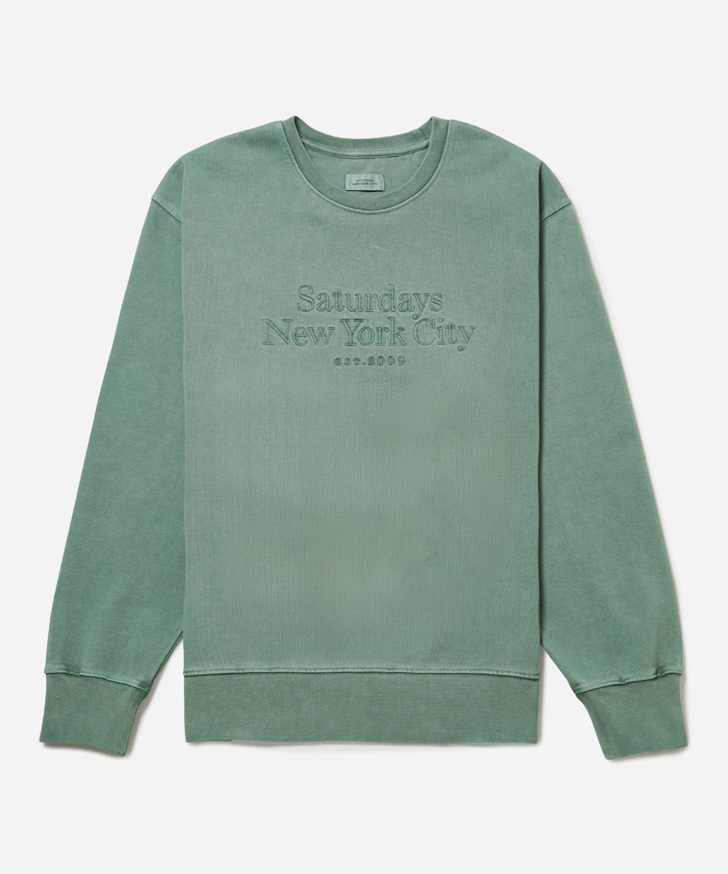 Mens | Bowery Pigment Dyed Crew | Dark Forest