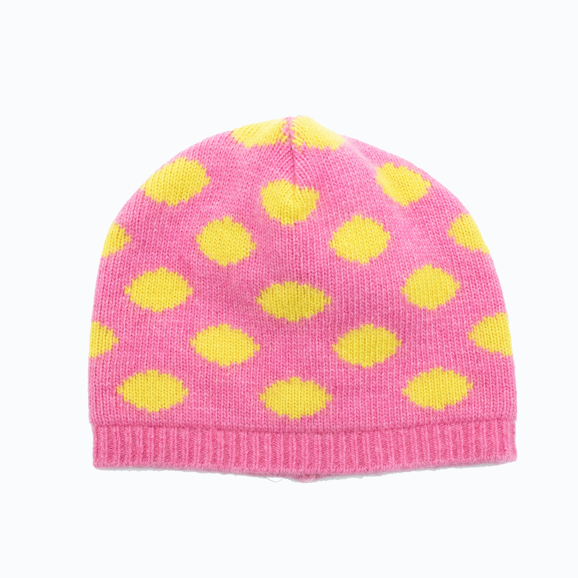 Kids | Polka Dots Hat | Flamingo/Yellow