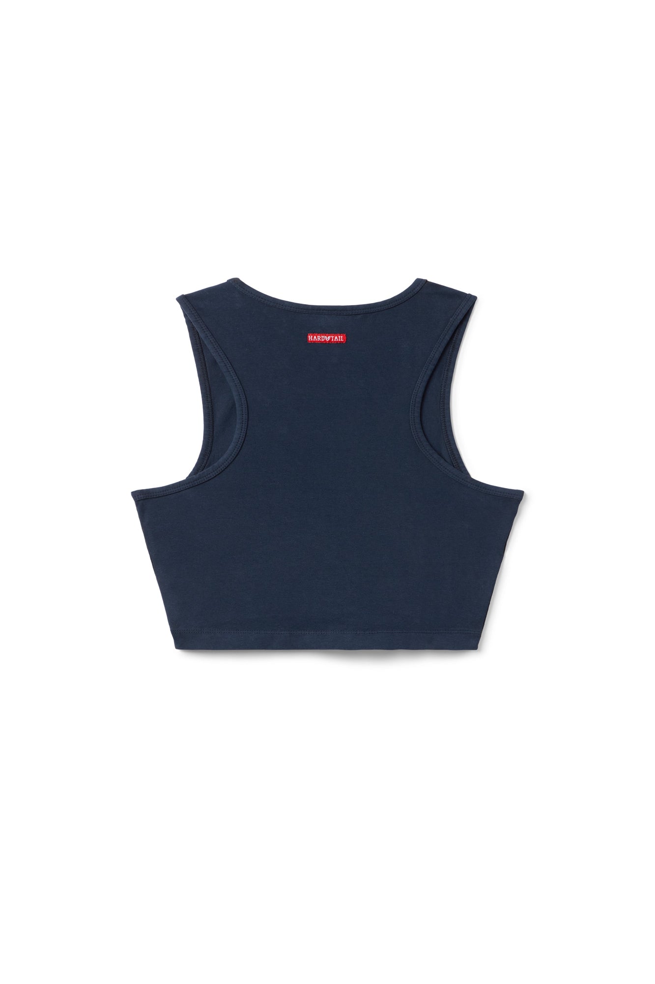 Women | Vintage Side Stripe Crop Racer Tank | Past Midnight