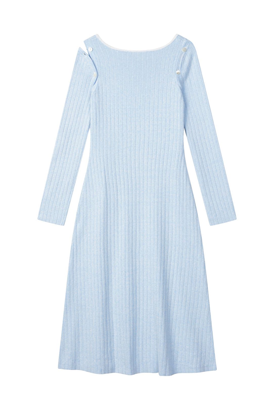 Ophelia Adjustable Sleeve Knit Dress | Icy Blue
