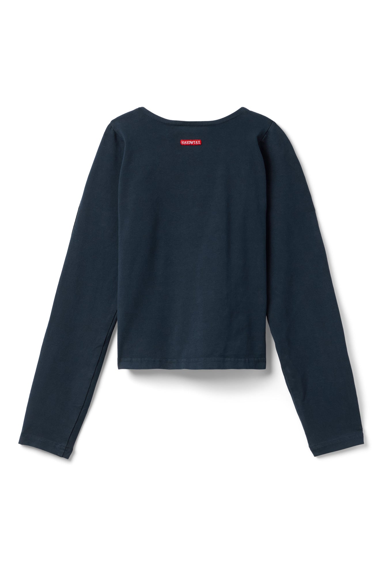 Women | Vintage Side Stripe Long Sleeve Scoop Neck Workout Tee | Past Midnight