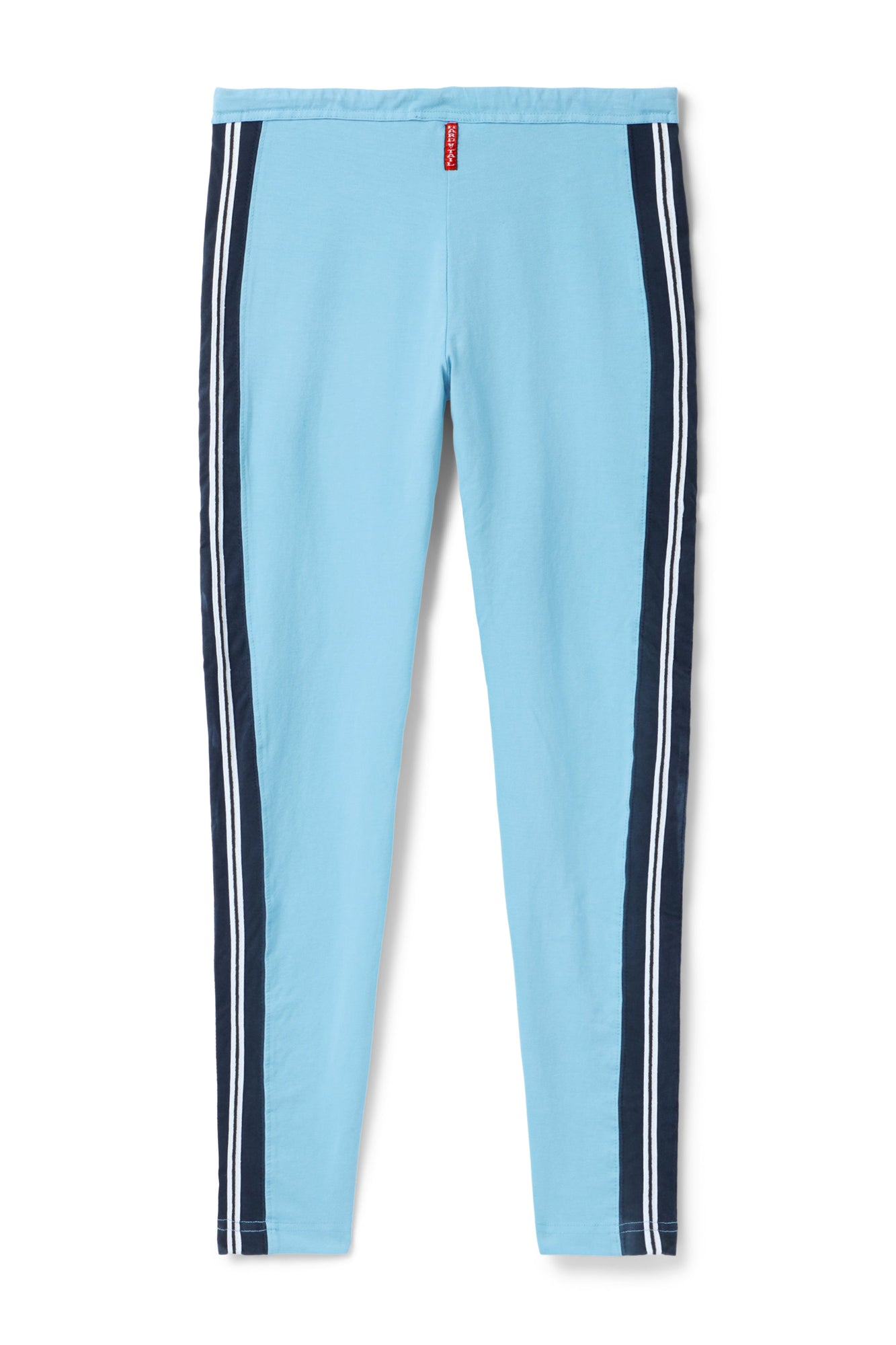 Women | Vintage Side Stripe Drawstring Legging | Sky