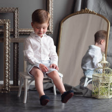 Boy | Charlotte Baby Blue Boys' Button Down Shirt | White