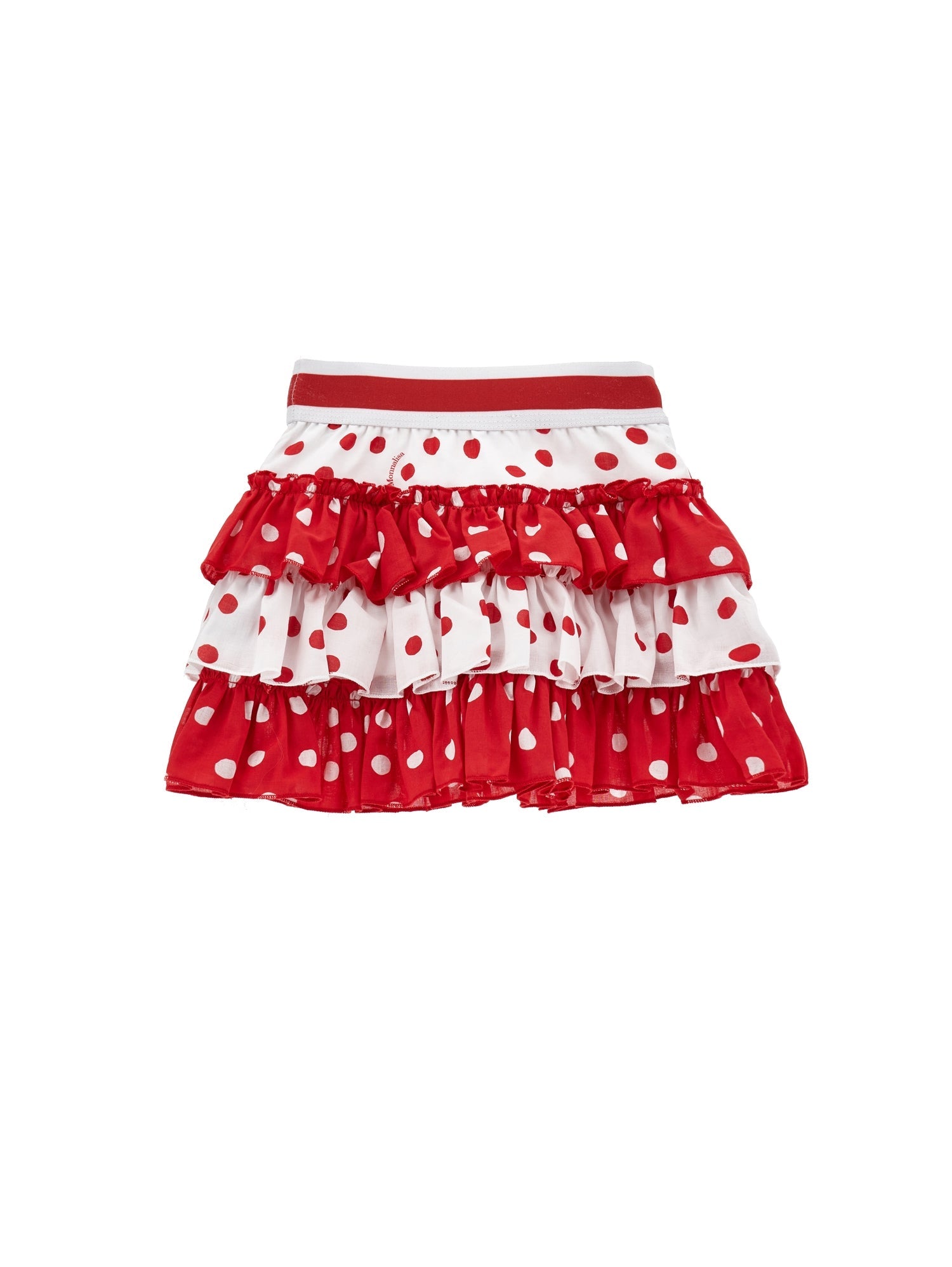 Girls | Polka Dot Muslin Skirt | White/Red