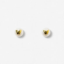 Butterfly Earrings | 18K Gold Plated on Sterling Silver | Freshwater Pearl