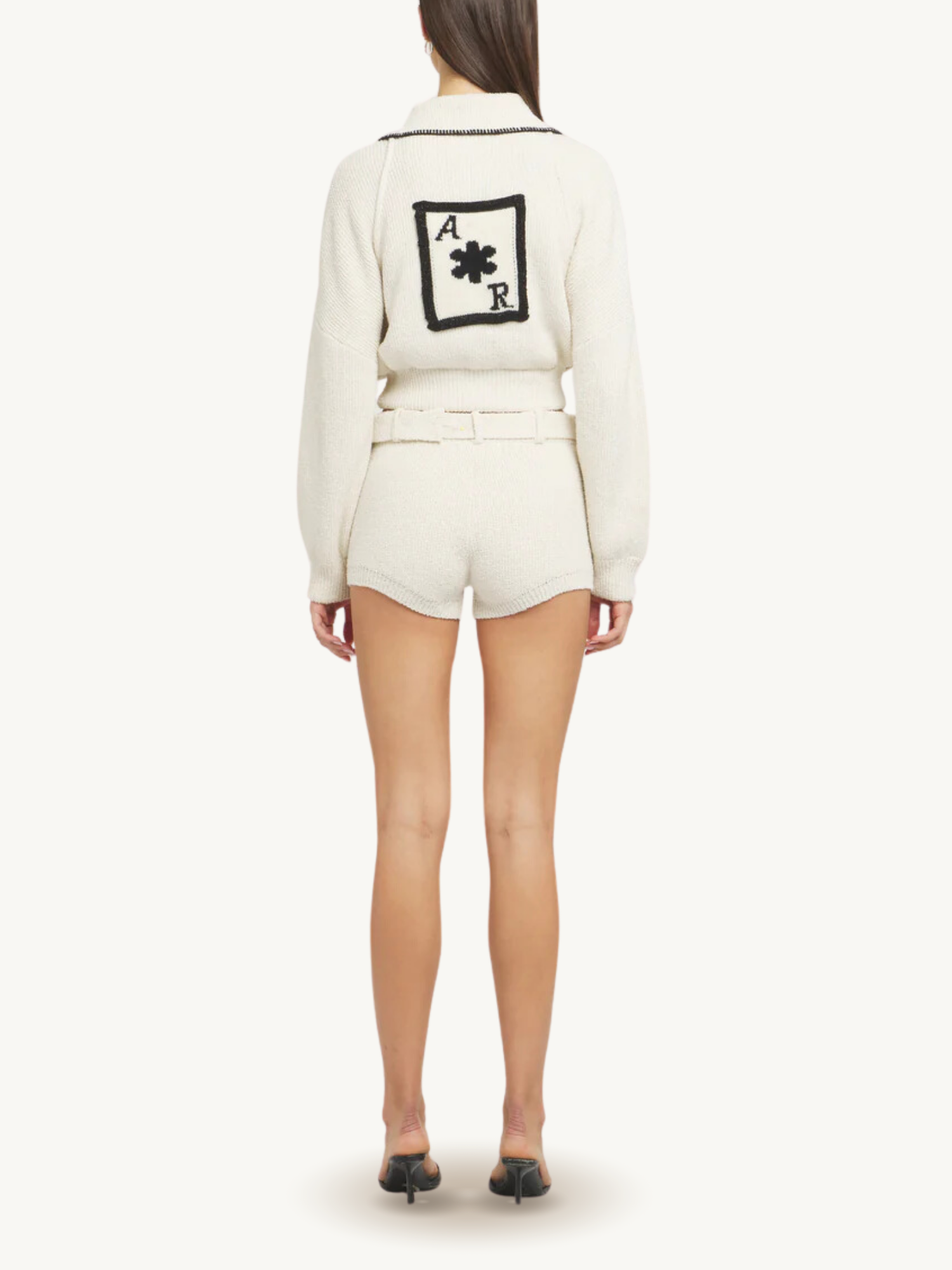 Voyager Knitted Bomber Jacket | Ivory