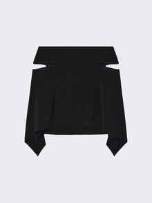 Courrèges | Zipped Cut Out Mini Skirt | Black